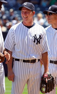 NEW YORK - JULY 19:  Former New York Yankee David Cone looks on during the teams 63rd Old Timers Day before the game against the Detroit Tigers on July 19, 2009 at Yankee Stadium in the Bronx borough of New York City.  (Photo by Jim McIsaac/Getty Images)
