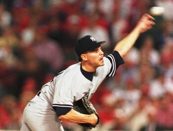 4 Oct 1996: Yankee pitcher Jimmy Key hurles a pitch towards home plate during third game of the 1996 American League Division Series against the Texas Rangers at The Ballpark at Arlington in Arlington, Texas.