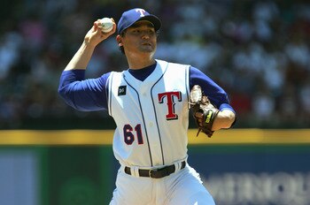 ARLINGTON, TX - JULY 24:  Chan Ho Park #21 of the Texas Rangers pitches during the game with the Oakland Atheltics on July 24, 2005 at Ameriquest Field in Arlington in Arlington, Texas.  The Athletics defeated the Rangers 8-3.  (Photo by Ronald Martinez/G