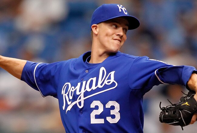 ST PETERSBURG, FL - MAY 02:  Pitcher Zack Greinke #23 of the Kansas City Royals pitches against the Tampa Bay Rays during the game at Tropicana Field on May 2, 2010 in St. Petersburg, Florida.  (Photo by J. Meric/Getty Images)