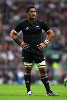 LONDON, ENGLAND - NOVEMBER 06: Jerome Kaino of New Zealand looks on during the Investec Challenge match between England and New Zealand at Twickenham Stadium on November 6, 2010 in London, England.  (Photo by Clive Rose/Getty Images)