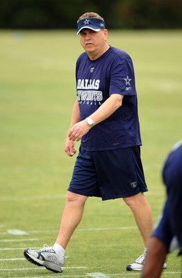 IRVING, TX - MAY 01:  Secondary coach Dave Campo of the Dallas Cowboys during rookie mini camp on May 1, 2009 in Irving, Texas.  (Photo by Ronald Martinez/Getty Images)