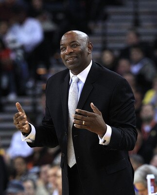 OAKLAND, CA - DECEMBER 02:  Head coach Keith Smart of the Golden State Warriors shouts to his team during their game against the Phoenix Suns at Oracle Arena on December 2, 2010 in Oakland, California. NOTE TO USER: User expressly acknowledges and agrees