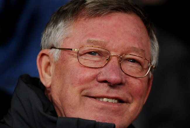 MANCHESTER, ENGLAND - DECEMBER 07:  Manchester United Manager Sir Alex Ferguson looks on prior to the UEFA Champions League Group C match between Manchester United and Valencia at Old Trafford on December 7, 2010 in Manchester, England.  (Photo by Clive M