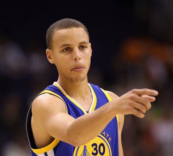 PHOENIX - OCTOBER 19:  Stephen Curry #30 of the Golden State Warriors during the preseason NBA game against the Phoenix Suns at US Airways Center on October 19, 2010 in Phoenix, Arizona. NOTE TO USER: User expressly acknowledges and agrees that, by downlo