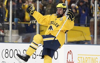 Michigan hockey team and Michigan State squared off in the Cold War — the first Division I outdoor college hockey game — back on October 6, 200