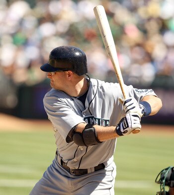 OAKLAND, CA - SEPTEMBER 06:  Russell Branyan #30 of the Seattle Mariners bats against the Oakland Athletics at the Oakland-Alameda County Coliseum on September 6, 2010 in Oakland, California.  (Photo by Ezra Shaw/Getty Images)