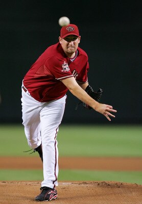 PHOENIX - AUGUST 05:  Brandon Webb #17 of the Arizona Diamondbacks pitches during a game against the Pittsburgh Pirates at Chase Field on August 5, 2008 in Phoenix, Arizona.  (Photo by Lisa Blumenfeld/Getty Images)