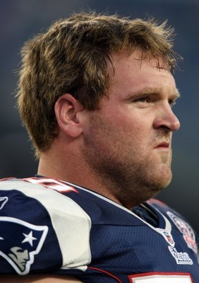 FOXBORO, MA - SEPTEMBER 03:  Logan Mankins #70 of the  New England Patriots looks on before the game against the New York  Giants on September 3, 2009 at Gillette Stadium in Foxboro,  Massachusetts.  (Photo by Elsa/Getty Images)