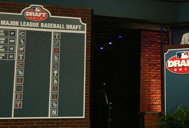 SECAUCUS, NJ - JUNE 07:  MLB commissioner Bud Selig speaks during the MLB First Year Player Draft on June 7, 2010 held in Studio 42 at the MLB Network in Secaucus, New Jersey.  (Photo by Mike Stobe/Getty Images)