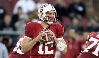 PALO ALTO, CA - NOVEMBER 27:  Andrew Luck #12 of the Stanford Cardinal in action against the Oregon State Beavers at Stanford Stadium on November 27, 2010 in Palo Alto, California.  (Photo by Ezra Shaw/Getty Images)