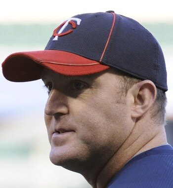 MINNEAPOLIS, MN - OCTOBER 6: Jim Thome #25 of the Minnesota Twins looks on during batting practice prior to game one of the ALDS against the New York Yankees on October 6, 2010 at Target Field in Minneapolis, Minnesota. (Photo by Hannah Foslien/Getty Imag