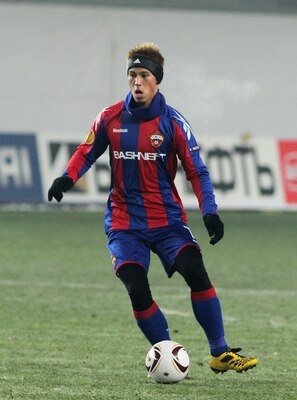 KHIMKI, RUSSIA - DECEMBER 02:  (EMBARGOED FOR PUBLICATION IN ALL JAPANESE MEDIA UNTIL 48 HOURS AFTER CREATE DATE AND TIME) Keisuke Honda of CSKA Moscow is seen during the UEFA Europa League match between PFC CSKA Moscow and FC Lausanne-Sport at the Khimki