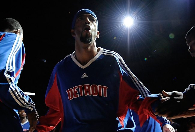 AUBURN HILLS, MI - APRIL 26:  Richard Hamilton #32 of the Detroit Pistons is introduced prior to Game Four of the Eastern Conference Quarterfinals against the Cleveland Cavaliers during the 2009 NBA Playoffs at the Palace of Auburn Hills on April 26, 2009