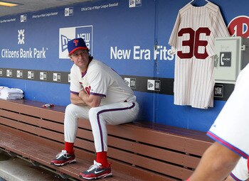 PHILADELPHIA - MAY 06: Jamie Moyer #50 of the Philadelphia Phillies ...