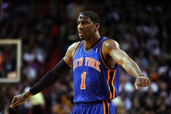 MIAMI - DECEMBER 28: Forward Amar'e Stoudemire #1 of the New York Knicks during a Miami Heat game at American Airlines Arena on December 28, 2010 in Miami, Florida. the Heat defeated the Knicks 106-98. (Photo by Marc Serota/Getty Images)