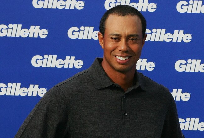 MELBOURNE, AUSTRALIA - NOVEMBER 11:  Golfer Tiger Woods smiles during the launch of the Gillette Champions Junior Education Grant at the Crown Entertainment Complex on November 11, 2009 in Melbourne, Australia.  (Photo by Scott Barbour/Getty Images)