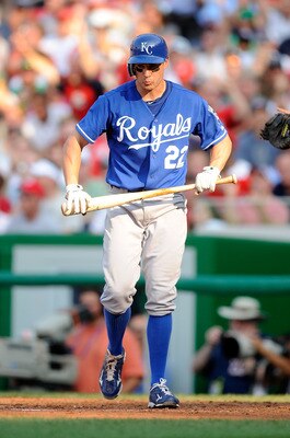 WASHINGTON - JUNE 23:  Scott Podsednik #22 of the Kansas City Royals walks to the dugout after striking out against the Washington Nationals at Nationals Park on June 23, 2010 in Washington, DC.  (Photo by Greg Fiume/Getty Images)