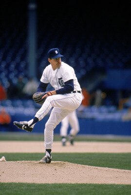 DETROIT - 1989:  Jack Morris #47 of the Detroit Tigers winds up for a pitch during a game in 1989 at Tiger Stadium in Detroit, Michigan.  (Photo by Rick Stewart/Getty Images)