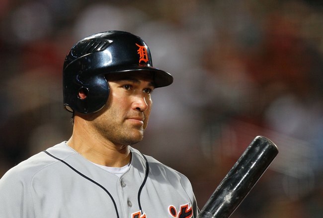 ATLANTA - JUNE 25:  Johnny Damon #18 of the Detroit Tigers against the Atlanta Braves at Turner Field on June 25, 2010 in Atlanta, Georgia.  (Photo by Kevin C. Cox/Getty Images)
