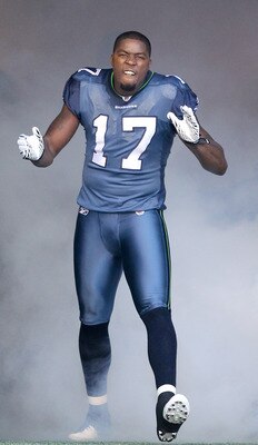 SEATTLE, WA - DECEMBER 19:  Wide receiver Mike Williams #17 of the Seattle Seahawks is introduced prior to the game against the Atlanta Falcons at Qwest Field on December 19, 2010 in Seattle, Washington. (Photo by Otto Greule Jr/Getty Images)