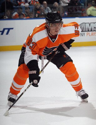 UNIONDALE, NY - DECEMBER 05:  Nikolay Zherdev #93 of the Philadelphia Flyers skates against the New York Islanders at the Nassau Coliseum on December 5, 2010 in Uniondale, New York.  (Photo by Bruce Bennett/Getty Images)
