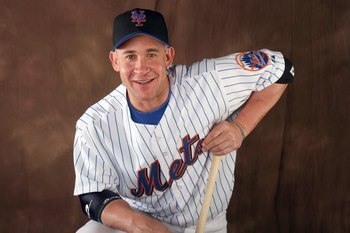 PORT ST. LUCIE, FL - FEBRUARY 24:  Bret Boone #9 of the Mets  poses for a portrait during the New York Mets photo day on February 24, 2006 at Tradition Field in Port St. Lucie, Florida. (Photo by Victor Baldizon/Getty Images)