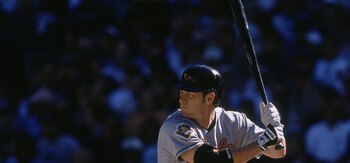 9 Sep 2001:   Brady Anderson #9 of the Baltimore Orioles at bat during the game against the Seattle Mariners at Safeco Field in Seatte, Washington. The Mariners defeated the Orioles 6-0.Mandatory Credit: Otto Greule  /Allsport