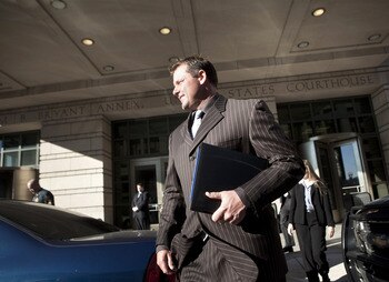 WASHINGTON - DECEMBER 8:  Roger Clemens leaves Federal Court December 8, 2010 in Washington, DC.  Clemens, a former Major League Baseball pitcher, appeared at court for an interim status conference on charges he lied to Congress during a hearing on the us