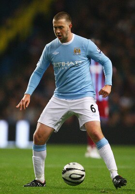 MANCHESTER, ENGLAND - OCTOBER 28:  Michael Johnson of Manchester City during the Carling Cup 4th Round match between Manchester City and Scunthorpe United at the City of Manchester Stadium on October 28, 2009 in Manchester, England.  (Photo by Alex Livese