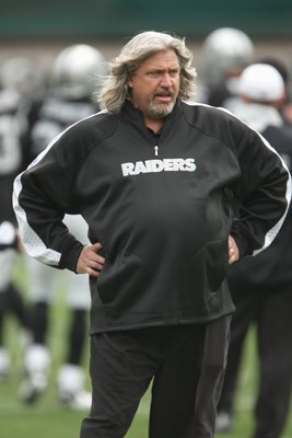OAKLAND, CA - DECEMBER 16:  Defensive Coordinator Rob Ryan of the Oakland Raiders looks on before the game against the Indianapolis Colts on December 16, 2007 at McAfee Coliseum in Oakland, California. The Colts won 21-14.  (Photo by Stephen Dunn/Getty Im