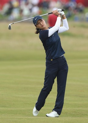 ST ANDREWS, UNITED KINGDOM - AUGUST 03:  Grace Park of Korea hits her approach on the 3rd hole during the Second Round of the 2007 Ricoh Women's British Open held on the Old Course at St Andrews on August 3, 2007 in St Andrews, Scotland.  (Photo by David