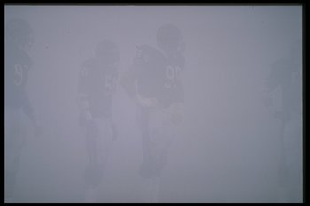 In one of the most bizarre games in NFL History, the Bears and Eagles played the second half in a heavy fog.