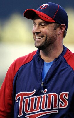 MINNEAPOLIS, MN - OCTOBER 6: Michael Cuddyer #5 of the Minnesota Twins looks on during batting practice prior to game one of the ALDS against the New York Yankees on October 6, 2010 at Target Field in Minneapolis, Minnesota. (Photo by Hannah Foslien/Getty