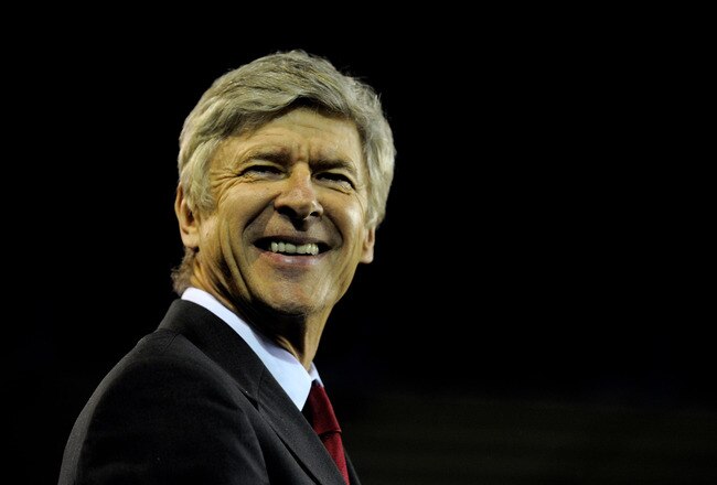 BIRMINGHAM, ENGLAND - JANUARY 01:  Arsene Wenger the Arsenal manager looks on prior to kickoff during the Barclays Premier Leaue match between Birmingham City and Arsenal at St. Andrews on January 1, 2011 in Birmingham, England.  (Photo by Michael Regan/G