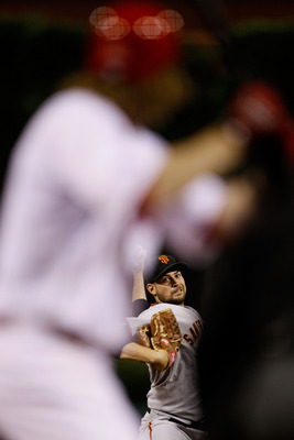 PHILADELPHIA - OCTOBER 23:  Jonathan Sanchez #57 of the San Francisco Giants pitches against the Philadelphia Phillies in Game Six of the NLCS during the 2010 MLB Playoffs at Citizens Bank Park on October 23, 2010 in Philadelphia, Pennsylvania.  (Photo by