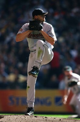 MILWAUKEE - APRIL 9:  Wade Miller #52 of the Houston Astros pitches during the game against the Milwaukee Brewers on April 9, 2004 at Miller Park in Milwaukee, Wisconsin.  The Astros defeated the Brewers 13-7.  (Photo by Jonathan Daniel/Getty Images)