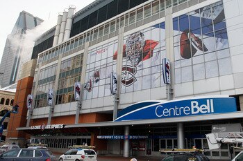 MONTREAL- JANUARY 21:  An outside view of the Bell Centre in preparation for the 2009 NHL All-Star Game on January 21, 2009 in Montreal, Quebec, Canada.  (Photo by Richard Wolowicz/Getty Images)