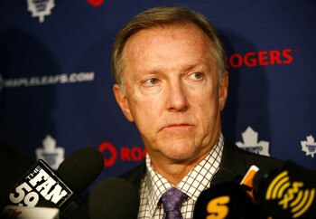 OTTAWA, ON - NOVEMBER 17:  Ron Wilson of the Toronto Maple Leafs speaks with the media after a loss to the Ottawa Senators in a game at Scotiabank Place on November 17, 2009 in Ottawa, Canada. (Photo by Phillip MacCallum/Getty Images)