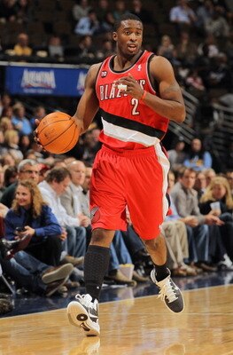 DENVER - DECEMBER 28:  Wesley Matthews #2 of the Portland Trail Blazers dribbles the ball against the Denver Nuggets at Pepsi Center on December 28, 2010 in Denver, Colorado. The Nuggets defeated the Blazers 95-77. NOTE TO USER: User expressly acknowledge