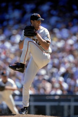 20 Aug 2000:  Pitcher Joe Nathan #36 of the San Francisco Giants winds up for the pitch during the game against the Atlanta Braves at Pac Bell Park in San Francisco, California.  The Braves defeated the Giants 8-5.Mandatory Credit: Tom Hauck  /Allsport