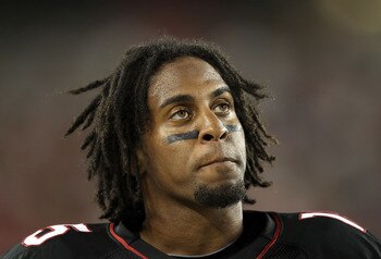 GLENDALE, AZ - SEPTEMBER 02:   Wide receiver Steve Breaston #15  of the Arizona Cardinals stands on the sidelines during the preseason NFL game against the Washington Redskins at the University of Phoenix Stadium on September 2, 2010 in Glendale, Arizona.