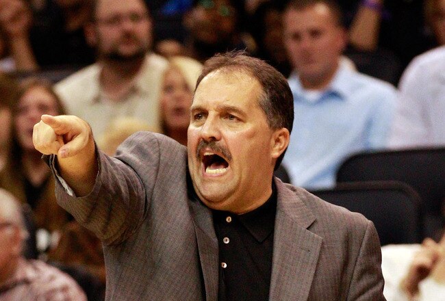 ORLANDO, FL - DECEMBER 18:  Head coach of the Orlando Magic Stan Van Gundy points during the game against the Philadelphia 76ers at Amway Arena on December 18, 2010 in Orlando, Florida.  NOTE TO USER: User expressly acknowledges and agrees that, by downlo
