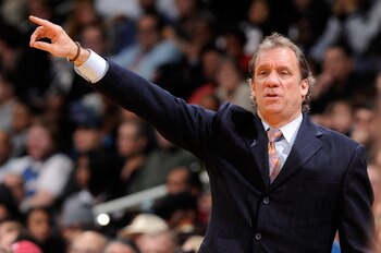 WASHINGTON, DC - DECEMBER 18:  Head coach Flip Saunders of the Washington Wizards watches the game against the Miami Heat at the Verizon Center on December 18, 2010 in Washington, DC. NOTE TO USER: User expressly acknowledges and agrees that, by downloadi