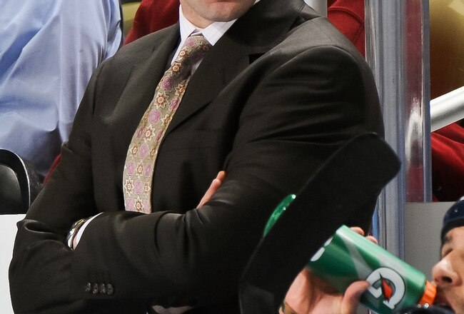 PITTSBURGH, PA - JANUARY 08:  Head Coach Dan Bylsma of the Pittsburgh Penguins watches his team play the Minnesota Wild on January 8, 2011 at CONSOL Energy Center in Pittsburgh, Pennsylvania.  (Photo by Jamie Sabau/Getty Images)