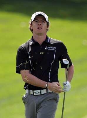 DUBAI, UNITED ARAB EMIRATES - FEBRUARY 13:  Rory McIlroy of Northern Ireland during the final round of the Omega Dubai Desert Classic on the Majlis course at the Emirates Golf Club on February 13, 2011 in Dubai, United Arab Emirates.  (Photo by Ross Kinna