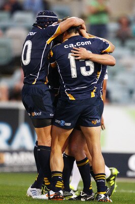 The Brumbies celebrate their surprise #1 berth