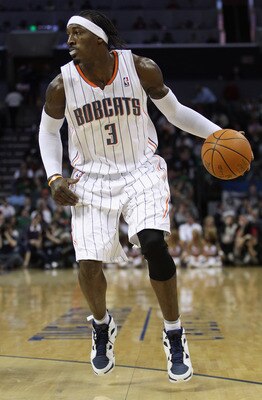 CHARLOTTE, NC - DECEMBER 11:  Gerald Wallace #3 of the Charlotte Bobcats against the Boston Celtics during their game at Time Warner Cable Arena on December 11, 2010 in Charlotte, North Carolina. NOTE TO USER: User expressly acknowledges and agrees that,