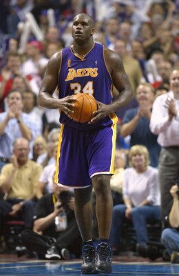 Shaquille O'Neal with the Lakers