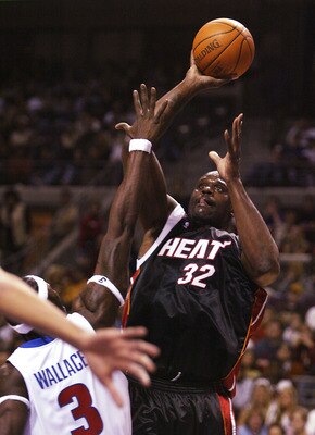 Shaquille O'Neal with the Heat in 2004